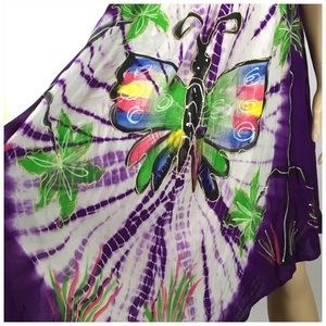 Beach Angels Dresses - Beach Angels Butterfly Tie Dye Dress Swim Cover Up Beach Angels Dresses - Beach Angels Butterfly Tie Dye Dress Swim Cover Up